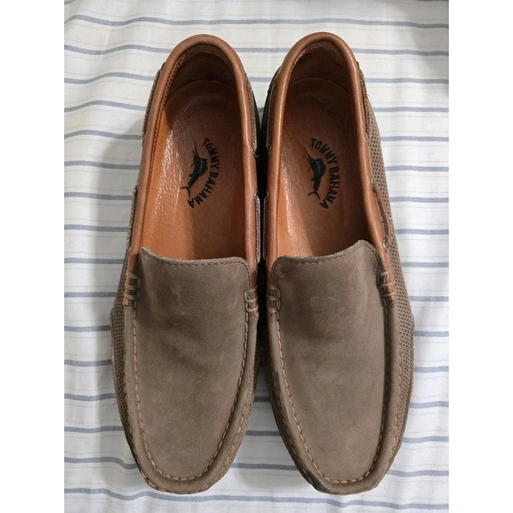 Men's Tommy Bahama Leather Slip-On Loafers - Size 9.5M